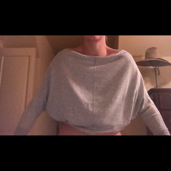 Grey fee people off the shoulder sweater - Picture 4 of 4